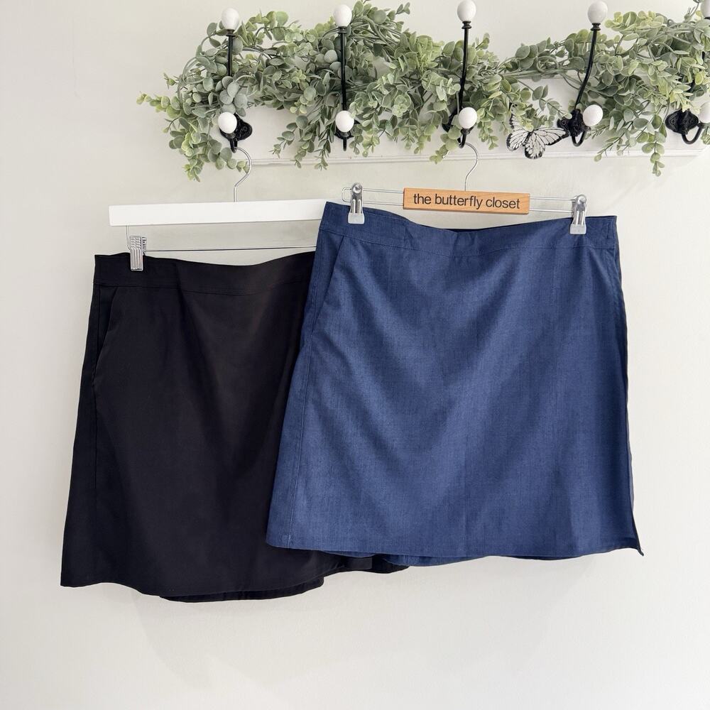RipSkirt Bundle of 2 Wrap Skirts Large Blue Black VW beach pool